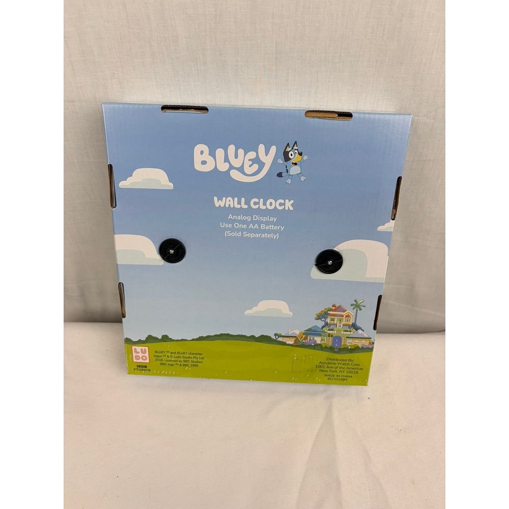 Bluey‎ and Bingo Analog Wall Clock Kids Nursery Playroom Decor BLY1016BX New - Picture 3 of 4